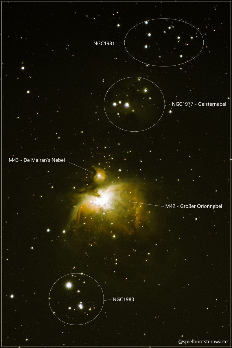 Deep Sky um den Großen Orionnebel M42