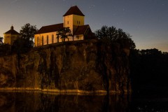 Spiegelung Neowise am Steinbruchsee Bergkirche Beucha (Juli 2020)