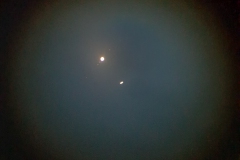 Große Konjunktion Jupiter Saturn am 21.12.2020 (Handybild am 100/1500mm Refraktor)