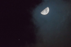 Nahe Begegnung von Mond und Jupiter am 18.1.2024