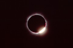 Diamantring während der Totalen Sonnenfinsternis 1999 in Ungarn
